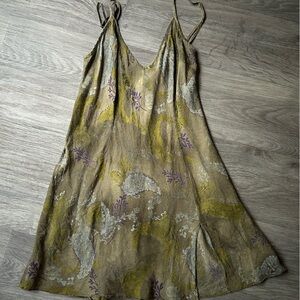 Victoria's Secret Olive and Lavender Floral Dress
